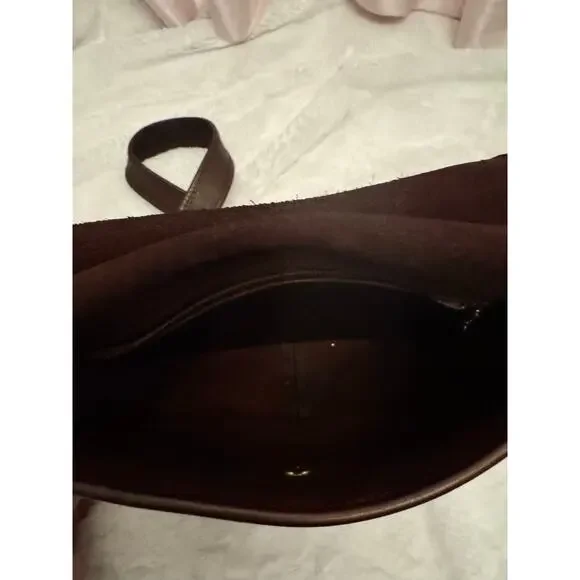 Vintage Coach 9988 Dark Mahogany Crescent Saddle Crossbody Made in / USA - Picture 9 of 14